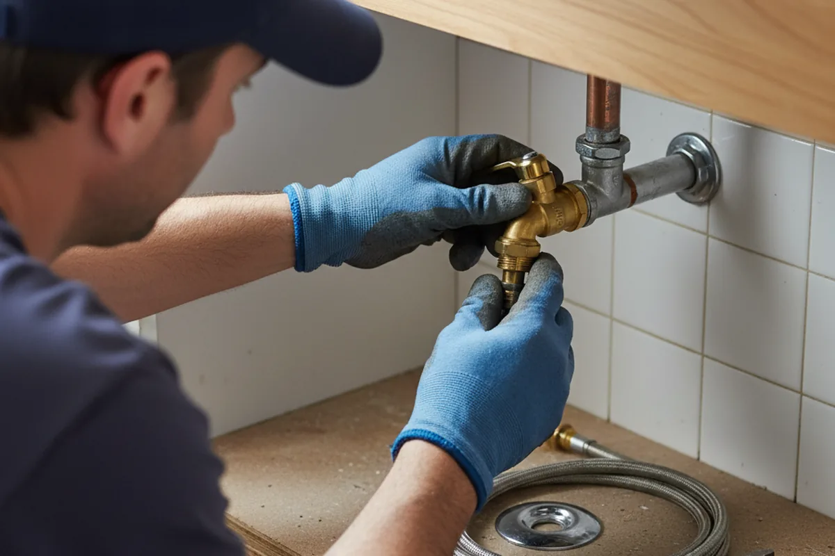Shutoff valve and fitting work during Emergency Plumbing in Earlville